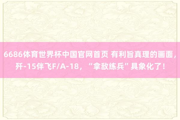 6686体育世界杯中国官网首页 有利旨真理的画面,歼-15伴飞F/A-18,“拿敌练兵”具象化了!