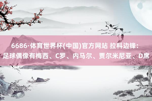 6686·体育世界杯(中国)官方网站 拉科边锋: 足球偶像有梅西、C罗、内马尔、贾尔米尼亚、D席