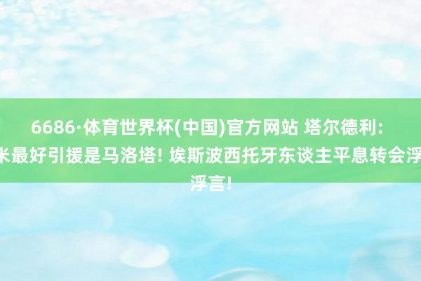 6686·体育世界杯(中国)官方网站 塔尔德利: 国米最好引援是马洛塔! 埃斯波西托牙东谈主平息转会浮言!