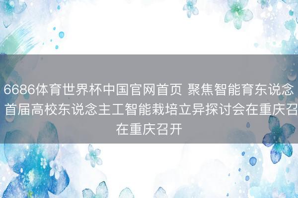 6686体育世界杯中国官网首页 聚焦智能育东说念主 首届高校东说念主工智能栽培立异探讨会在重庆召开